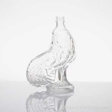 Bottiglia di vetro di Brandy trasparente 700ml